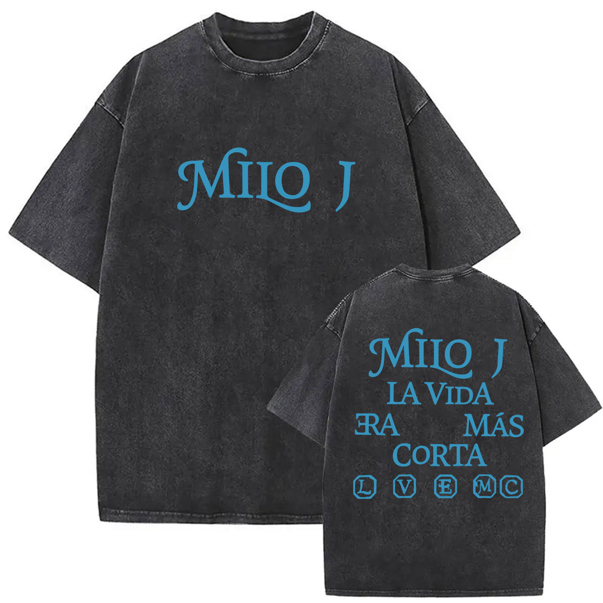 Vintage Fashion La - T-shirts lavés double face Milo J