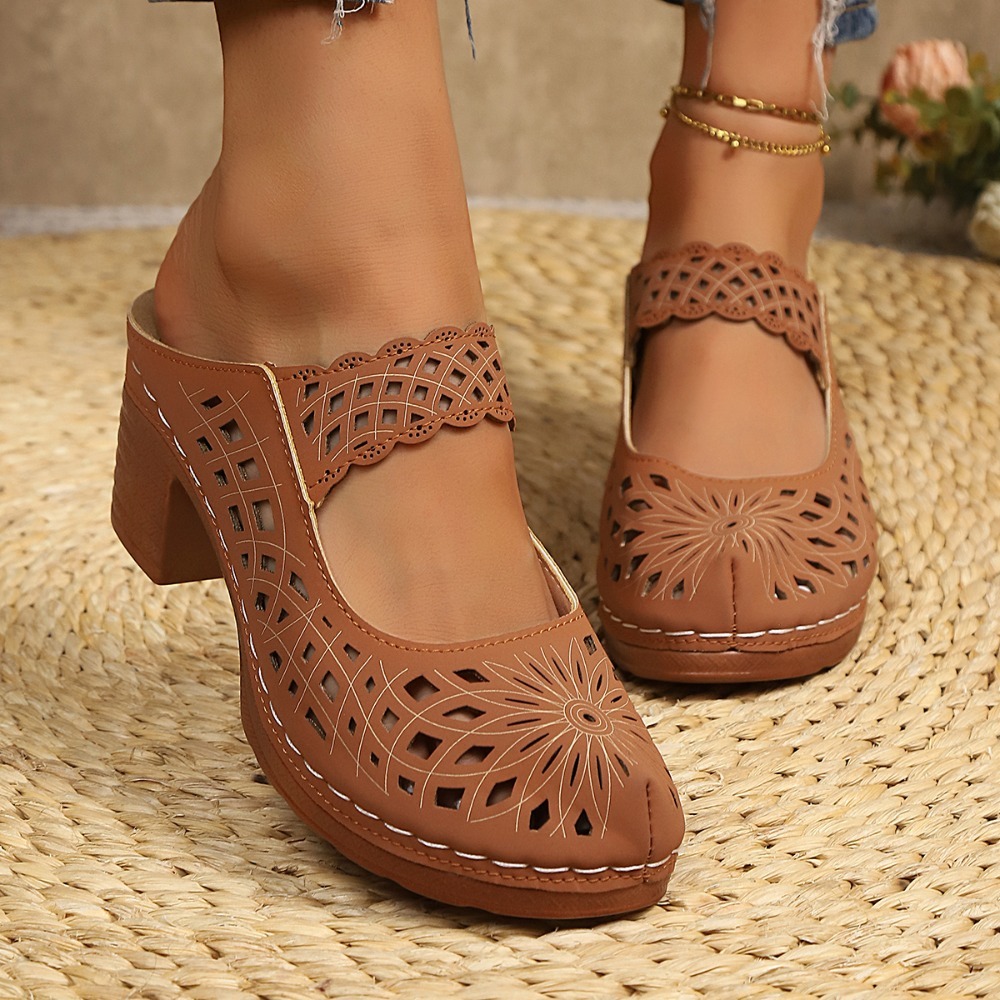 Mules à découpes pour femmes,  - Vintage Fashion Dresses avis et prix