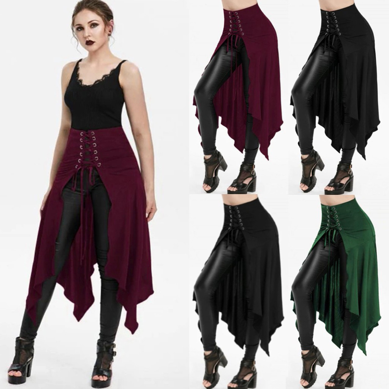 Jupe gothique noire médiévale  - Vintage Fashion Dresses avis et prix